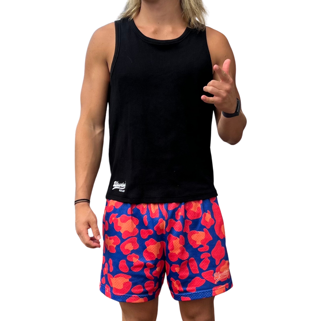 Hibiscus basketball top shorts